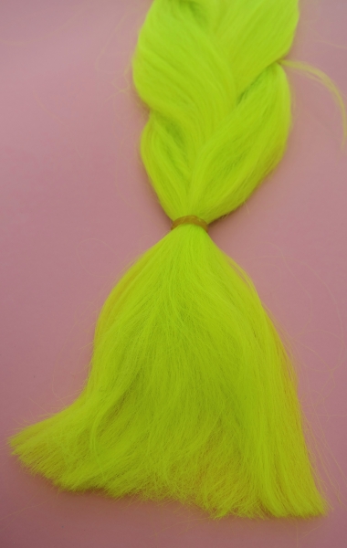 neon green - monochrome synthetic braiding hair / braids "47 1/4" inches long / 3,5 oz"